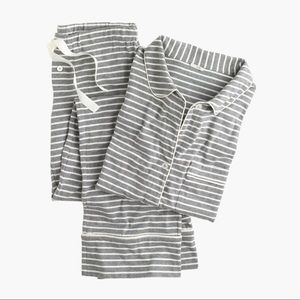 J.Crew Grey Striped Pajama set size S UNWORN